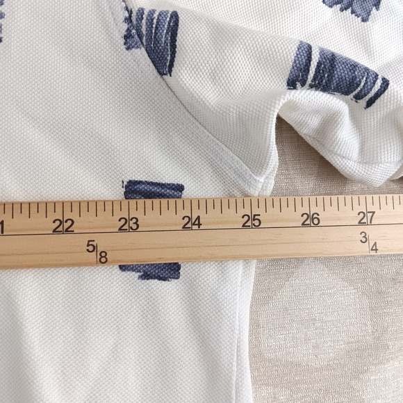 Greg Norman Collection Mens XXL White Blue Print Polo Shirt Honda Classic - Picture 3 of 12